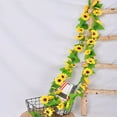 thumbnail image 1 of YIMWNYI Simulation Sunflower Vines, Decorative Flower Strips, Artificial Rattan, Indoor Outdoor Decor, Wedding Backdrop, Low Maintenance Fake Flowers, 1 of 6