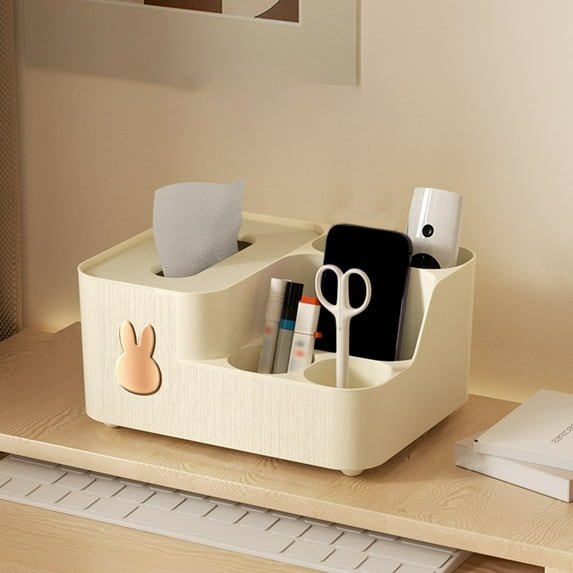 YIMWNYI Sinking Type Wooden Cover Paper Towel Box, Household Tissue Dispenser, Modern Design, Easy Dispensing, Decorative Tissue Holder for Living Room and Coffee Table