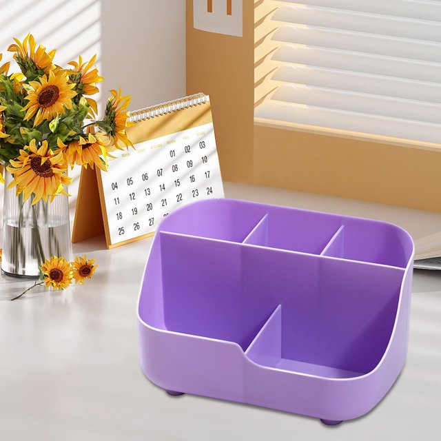YIMWNYI Small Multifunctional Desk Organizer, Rotating Storage Tray for Office, Bathroom, and Home, Pen, Pencil, Brush, and Art Supply Holder, Compact and Space-Saving