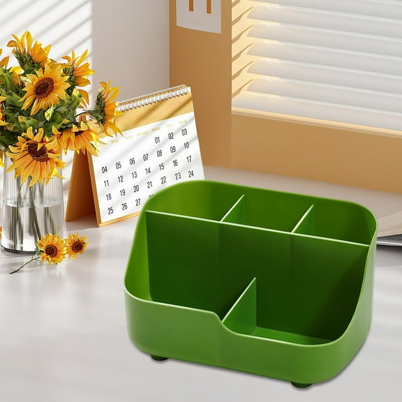 YIMWNYI Small Multifunctional Desk Organizer, Rotating Storage Tray for Office, Bathroom, and Home, Pen, Pencil, Brush, and Art Supply Holder, Compact and Space-Saving