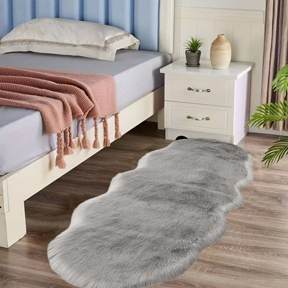 YIMWNYI Soft Plush Bedroom Rugs, Non Slip Water Absorbent, Machine Washable, Modern Long Velvet, Comfortable Thick Bath Carpet for Living Room, Bathroom