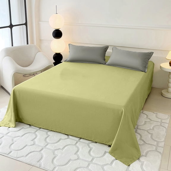 YIMWNYI Solid Color Washable Bed Sheet, Polyester Fabric, Soft Comfortable Bedding, Easy to Maintain, Suitable for Various Bed Types, Perfect for Home Décor