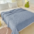 thumbnail image 1 of YIMWNYI Solid Color Winter Blanket, Soft Taffeta Jacquard Fleece Blanket for Office & Nap, Warm Multifunctional Throw Blanket for Bed, Couch, Holiday Gift, 59x39.37in, 1 of 6