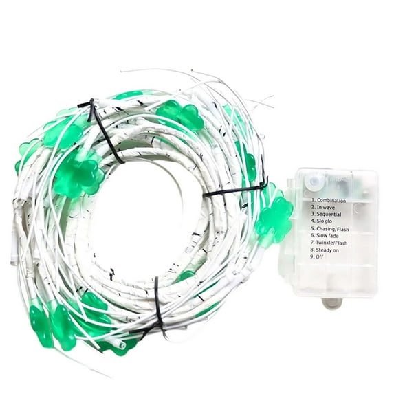 YIMWNYI St. Patrick's Day Garland Lights 45LED, Battery Operated Shamrocks Lights with 8 Lighting Modes, St. Patrick’s Day Decor for Home, Wall, Door, Mantel, and Table