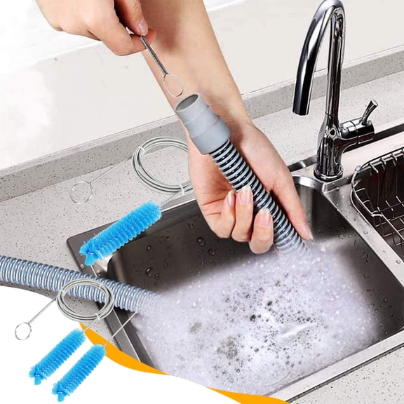 YIMWNYI Stainless Steel Long Flexible Feeding Tube Brush, Slim Pipe Cleaner, Extendable 78.74-inch with Rotating Bristle Head, for Aquarium, Kitchen, Pet Water Tube Cleaning, Space-Saving Design