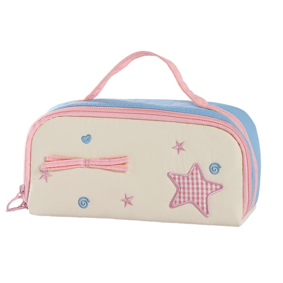 YIMWNYI Star Multi-Layer Pencil Case, Large Capacity Handheld Stationery Bag, Portable Pen Organizer Pouch, Sturdy Fabric Desk Storage Tote, Versatile Cosmetic Travel Kit