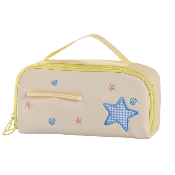YIMWNYI Star Multi-Layer Pencil Case, Large Capacity Handheld Stationery Bag, Portable Pen Organizer Pouch, Sturdy Fabric Desk Storage Tote, Versatile Cosmetic Travel Kit