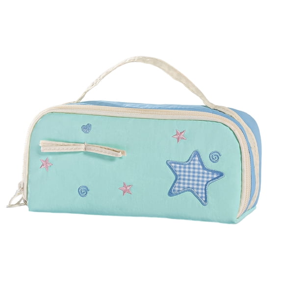 YIMWNYI Star Multi-Layer Pencil Case, Large Capacity Handheld Stationery Bag, Portable Pen Organizer Pouch, Sturdy Fabric Desk Storage Tote, Versatile Cosmetic Travel Kit