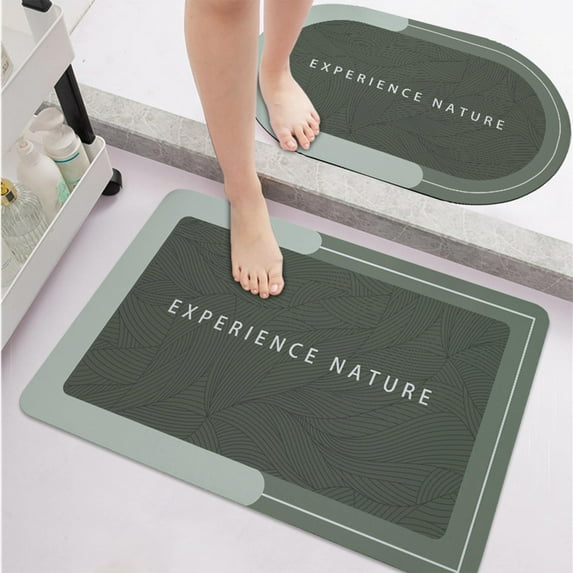 YIMWNYI Super Absorbent Non-Slip Diatomaceous Bath Mats, Fast Drying Soft Carpet for Shower Tub and Outdoor Doormats, Easy to Clean with Strong Grip