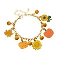 thumbnail image 1 of YIMWNYI Thanksgiving Alloy Bracelet, Maple Leaf Sunflower Turkey Charm, Fall Holiday Hand Decoration, Thanksgiving Gift for Women, 1 of 6