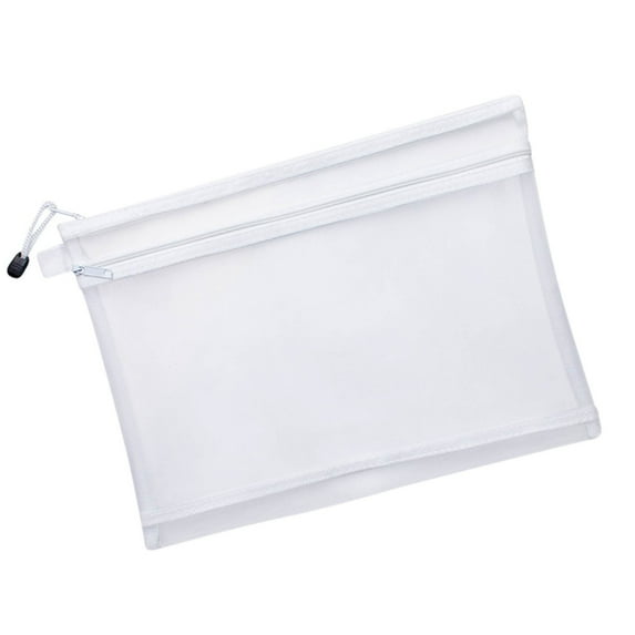 YIMWNYI Transparent Double-layer Mesh Pencil Case with Zipper Pencil Pouch with Two Compartments for Stationery, Nylon Mesh Clear Pencil Organizer, Storage Bag for Writing Tools