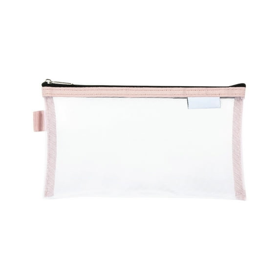 YIMWNYI Transparent Mesh Pencil Pouch, Large Capacity Pencil Case, Multi-Purpose Zippered Stationery Pouch, Clear Pencil Bag for Office, Eco-Friendly, Durable and Tear-Resistant