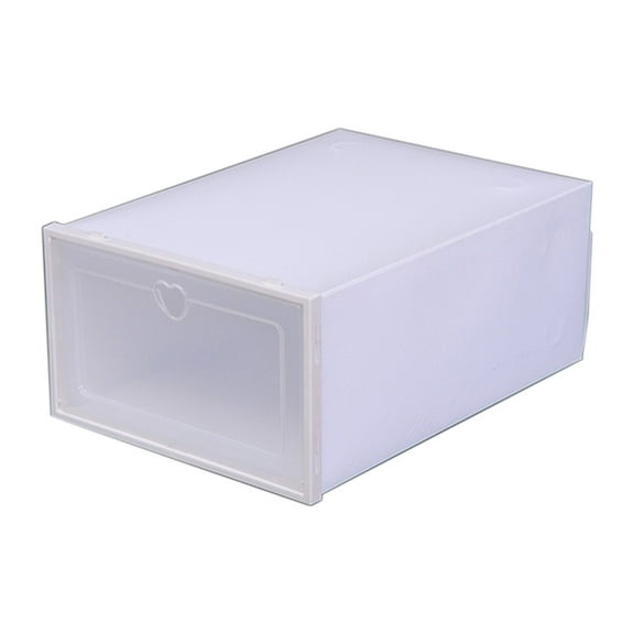 YIMWNYI Transparent Plastic Shoe Box Organizer, Large Stackable Flip Drawer Shoe Storage Boxes, Easy Clean Household Shoe Box with Modern Design for Closet and Under Bed Storage