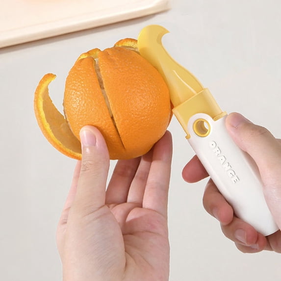 YIMWNYI Twofold-Ended Orange Peeler, Fruit Cutter, Ergonomic Kitchen Tool, Multifunctional Peeler for Oranges and Lemons, Easy to Use Handheld Fruit Slicer, Safe and Efficient Citrus Peeling Gadget