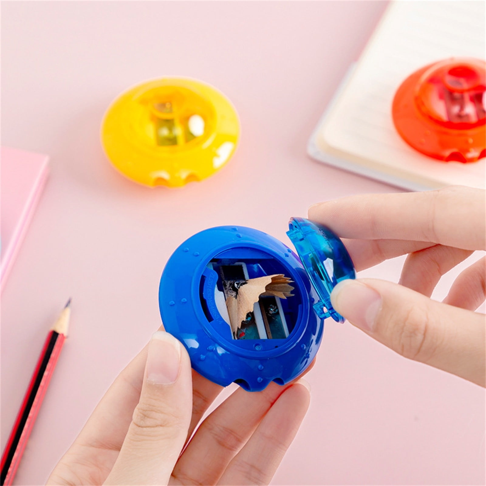YIMWNYI UFO Shape Pencil Sharpener, Compact and Portable, Dual Hole ...