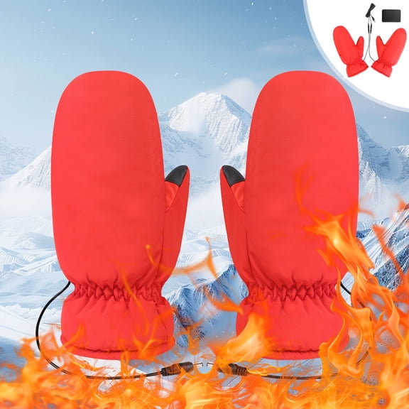 YIMWNYI USB Heating Gloves, Heated Winter Gloves, Touchscreen Functionality, Windproof Design, Warm Gift for Outdoor Activities, Soft and Comfortable Lining, Lightweight and Easy to Wear