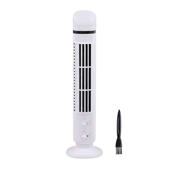 YIMWNYI USB Tower Fan - Mini Leafless, 2-Speed Adjustable, LED Light, Portable Quiet Desk Fan for Office, Home, Outdoor, USB Powered Personal Air Circulator