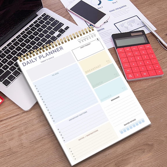 YIMWNYI Undated Daily Planner Note Pads - 52 Sheets To-Do List Pad with PVC Cover, Productivity Task Organizer for Office & Home, Tear-Off Checklist Notebook (6x8in)
