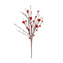 YIMWNYI Valentine's Day Heart Arrangement, Holiday Heart Sprigs Decoration, Realistic Plastic Red Berry Branch for Indoor Outdoor Vase Display, Reusable Festive Ornament for Home Garden Party Gift