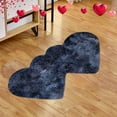 thumbnail image 1 of YIMWNYI Valentine's Day Heart Shaped Rug, Soft Microfiber Non-Slip Bedroom & Living Room Mat, Machine Washable, Absorbent Carpet for Bedside, Bathroom, Home Decor 40x20in, 1 of 6