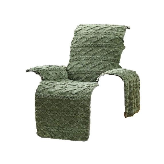 YIMWNYI Velvet Recliner Chair Cover, Non-Slip Sofa Protector with Elastic Straps, Furniture Protector for Recliner, Armchair, Sofa, Pet Hair, Spill & Stain Resistant