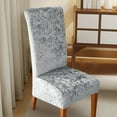 thumbnail image 1 of YIMWNYI Velvet Stretch Chair Cover, High Back Chair Protector, Elastic Dining Chair Cover, Dirtproof Furniture Slipcover, Luxury Home Hotel Decor, Stain Resistant Chair Wrap, 1 of 6