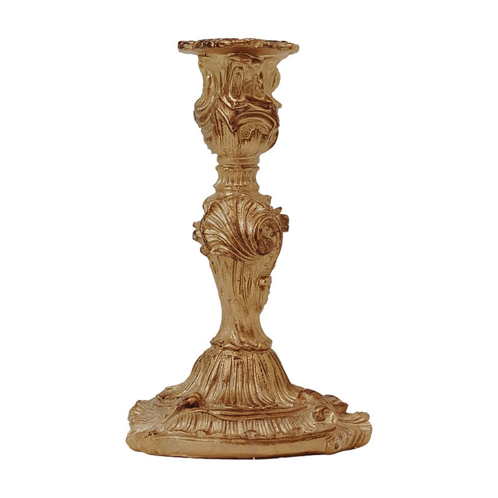 Polyresin Brown/Gold Candle Holder main image 0