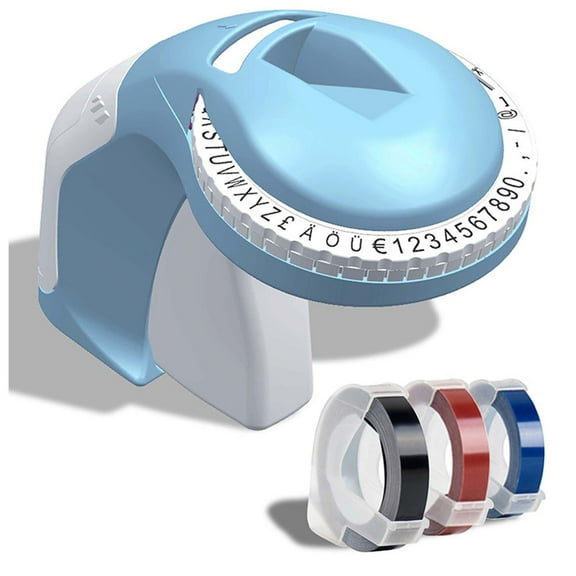 YIMWNYI Vintage Manual Embossing Label Machine - Easy-to-Use, Versatile, and Durable for Indoor & Outdoor Use - Includes 48 Basic Characters and 3 Tapes