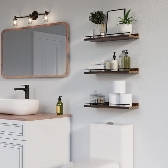YIMWNYI Wall Shelf Floating Rack, Bathroom Kitchen Storage Organizer, Multifunctional Bookshelf, Modular Design for Home Decoration, Durable Wall Hanging Unit, Space-Saving Display Solution