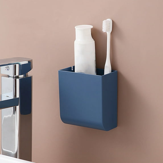YIMWNYI Wall-mounted Remote Control Storage Box, Plastic TV Remote Holder, Small Organizer for Desktop, Key Holder Box, Mobile Phone Holder, Bedside Storage, Space-saving