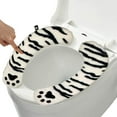 thumbnail image 1 of YIMWNYI Washable and Reusable Toilet Seat Cover, Warm Toilet Seat Pad Cushion, Universal Fit for All Toilet Seats, Comfortable Bathroom Decoration, Easy to Clean, Soft and Cozy Toilet Cushion, 1 of 6