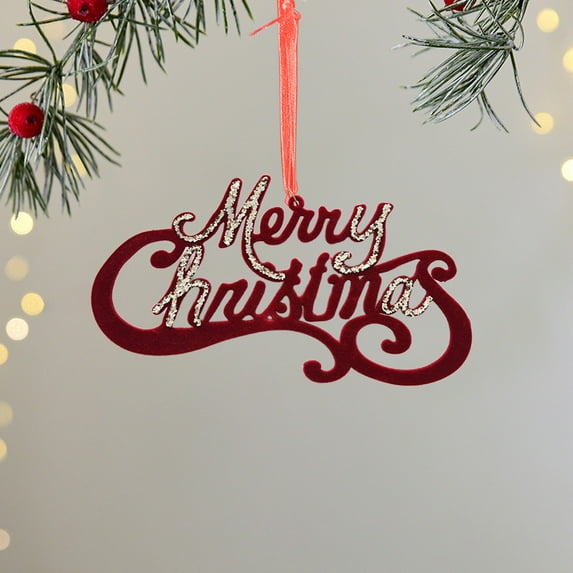 YIMWNYI Wine Red Bow Christmas Decoration Velvet Reindeer Pendant, Christmas Tree Ornaments, Holiday Hanging Decor, Festive Home Decoration, Suitable for Weddings and Parties