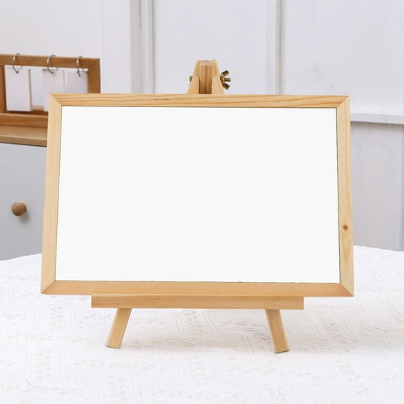 YIMWNYI Wooden Chalkboard Sign with Stand - Small Blackboard Writing Board for Students, Home Decoration & Crafts - Easy to Clean & Carry, Perfect for Educational Environments