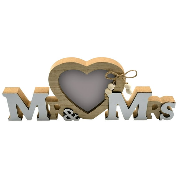 YIMWNYI Wooden Letter Photo Frame – Personalized Wooden Wedding Love Frame, Decorative Alphabet Heart Picture Frame for Home, Office, or Special Occasions