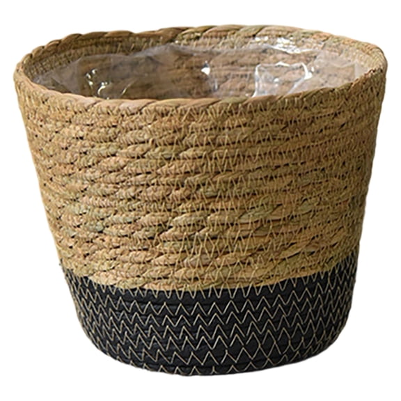 YIMWNYI Woven Seagrass Planter Basket for Plant Pot Cover, Natural Material Round Wicker Plant Basket Pot for Home Decor, Multifunctional Storage Basket