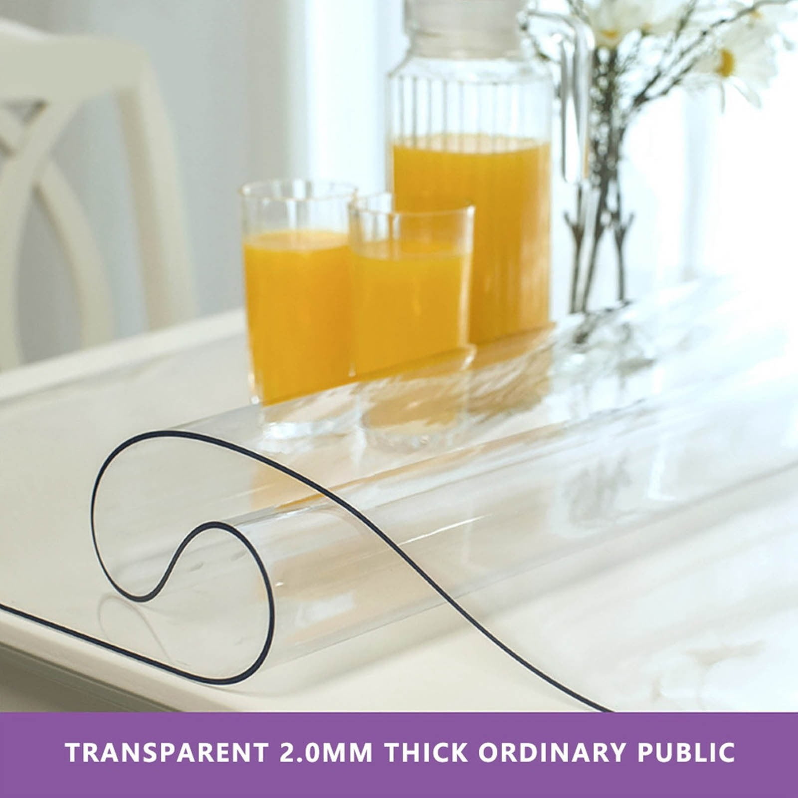 Transparent Floor Protector, 1.5 Mm Thick, PVC Nonslip Mat for