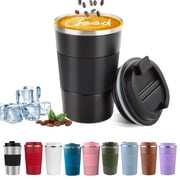 YINBAOGE Insulated Travel Coffee Mug, Spill & Leak Proof, Portable To Go Camping Stainless Steel Coffee Tumbler, Reusable Thermal Coffee Cup with Lid for Hot & Cold Drinks