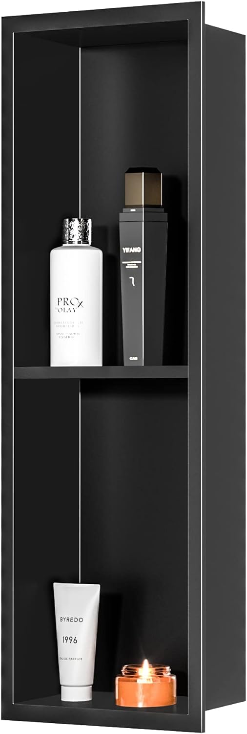 YINCHEN Stainless Steel Shower Niche 24" X 8", No Tile Needed Wall