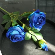 Efavormart 4 Bushes Navy Blue Real Touch Artificial Silk Rose Bridal ...