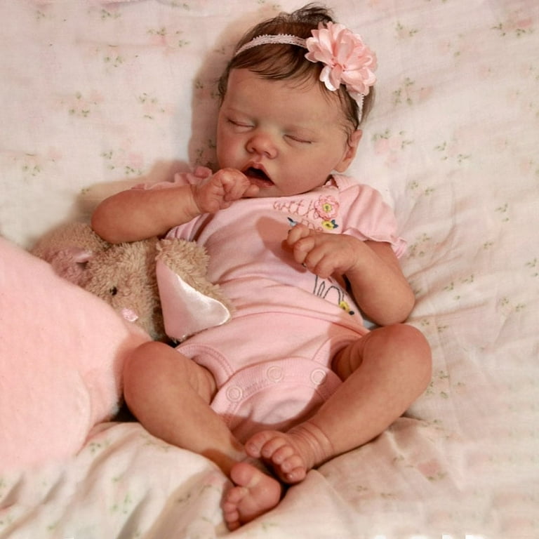 YINGFENG Lifelike Reborn Baby Dolls,18 Inch Sleeping Full