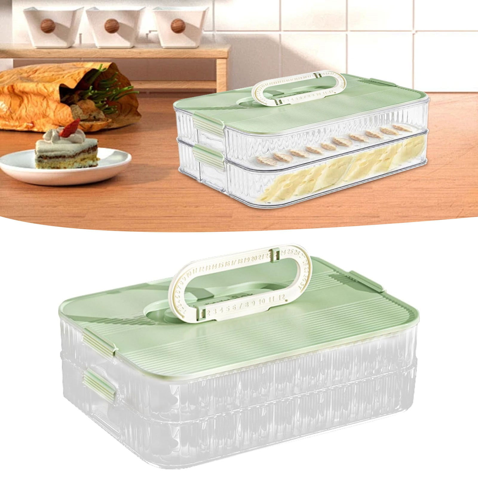 YINGSINK Fruit Storage Box Meat Container For Fridge Lunch Meat ...