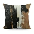 thumbnail image 1 of YINGXI  Abstract Black Brown Art Pillow Covers Decorative Throw Pillowcase  Square Couch Cushion Cover for Home Decor Sofa Living Room Bed Car Sofa 18x18in, 1 of 5