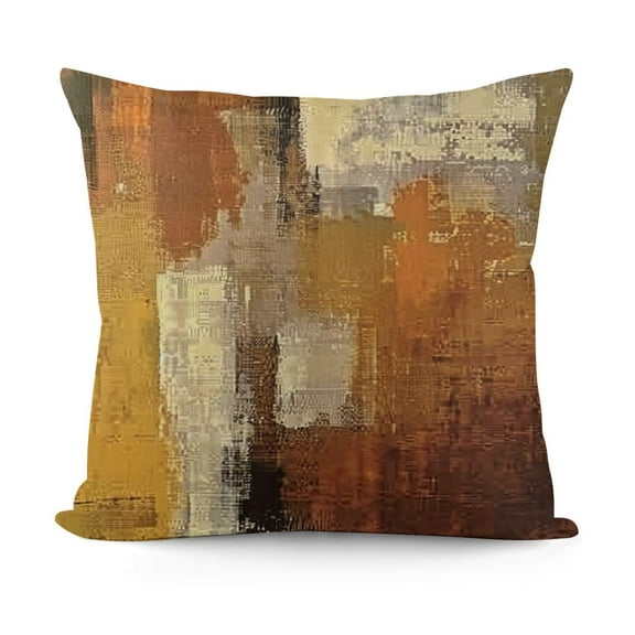 YINGXI Abstract Pillow Covers Abstract Rust Art Painting Decorative Throw Pillowcase Modern Artwork Square Couch Cushion Cover for Living Room Sofa Accent Home Decor 12x12in