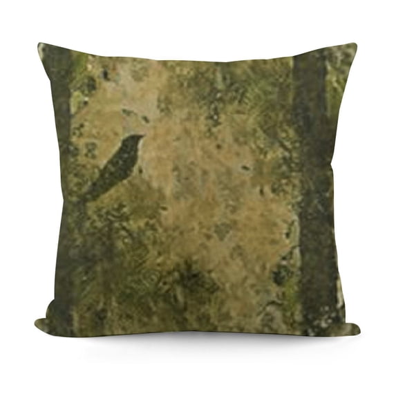 YINGXI Abstract Throw Pillow Cushion Case, Weathered Modern Stain Look Quirky Details Brushstrokes Design Print, Modern Accent Double-Sided Digital Printing,Eggshell Fawn and Khaki 18x18in