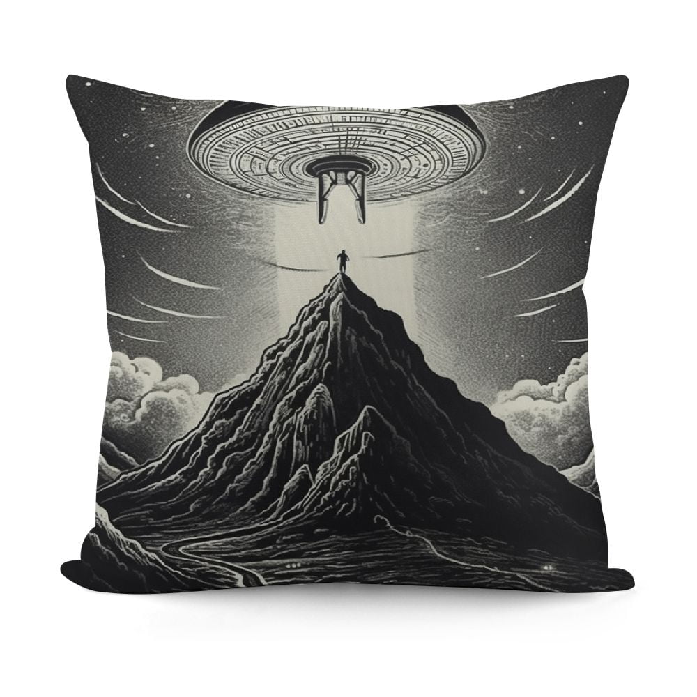 YINGXI Alien Spaceship Throw Pillow Cover,UFO Abduction of A Human with ...