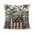 thumbnail image 1 of YINGXI American Stars Eucalyptus Lamb Ear Wreath Throw Pillow Covers, Cushion Case for Sofa Couch 24x24in, 1 of 5