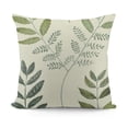 thumbnail image 1 of YINGXI  Block Print Throw Pillow Covers Green Botanical Pillow Cases Vintage Plant Decorative Cushion Covers for Sofa Couch 24x24in, 1 of 5