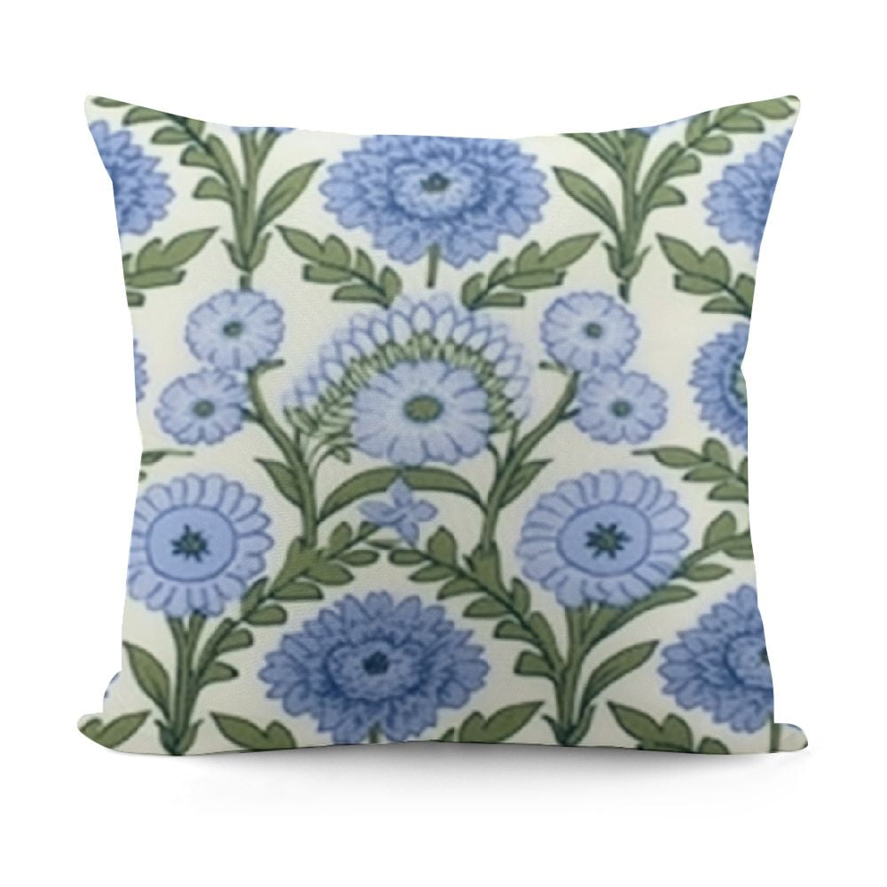 YINGXI Blue Throw Pillow Covers Block Print Pillow Cases Flower yingxi-blue-throw-pillow-covers-block-print-pillow-cases-flower