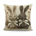 thumbnail image 1 of YINGXI Brown Rabbits Throw Pillow Covers,Eucalyptus Leaves Cushion Case Decoration for Sofa Couch 12x12in, 1 of 5