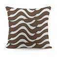 thumbnail image 1 of YINGXI  Brown and White Throw Pillow Cushion Case, Home Phrase and Word Lettering with Rhombus Check and Abstract Waves, Modern Accent Double-Sided Digital Printing,Umber and Taupe 20x20in, 1 of 5